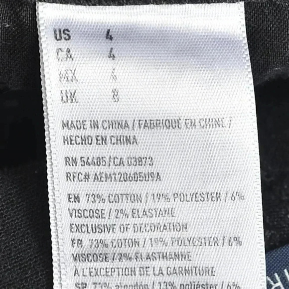 American Eagle Black Hi-Rise Shortie Shorts Lace Detail Super Stretch Size 4 - Picture 10 of 10